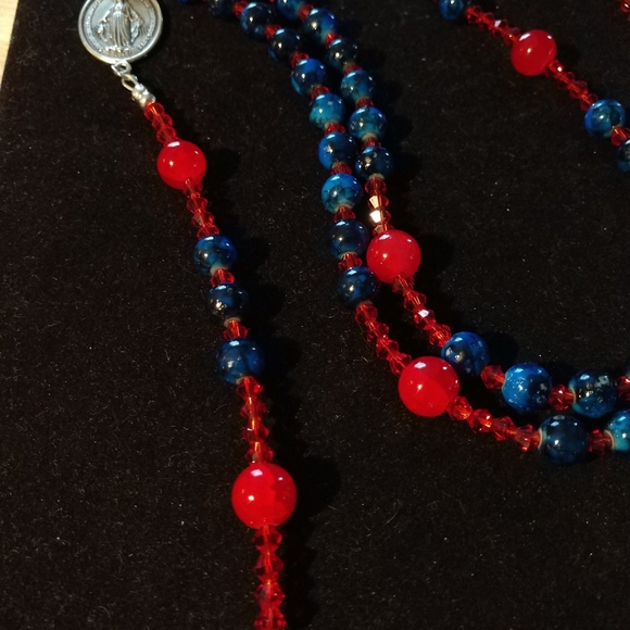 😀 ROSARY Handmade MIRACULOUS CRUCIFIX   36" - Picture 5 of 6